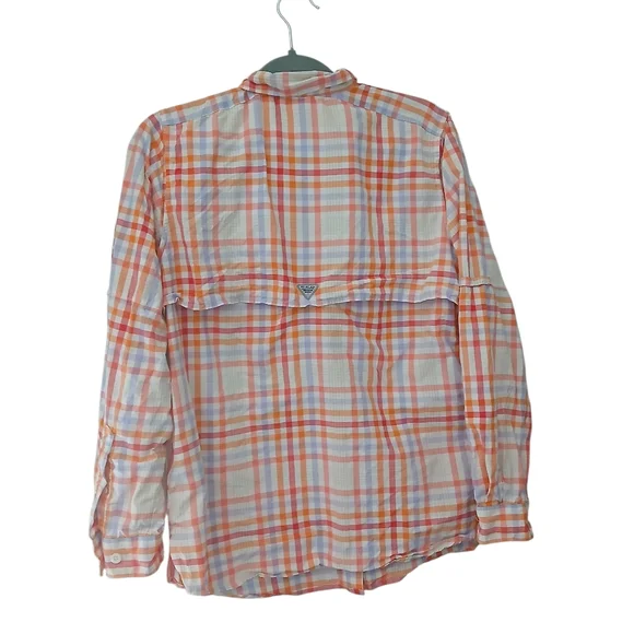 Orange and White Plaid Shirt - Picture 2 of 7